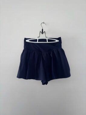 aerie crisscross shorts with spandex underneath